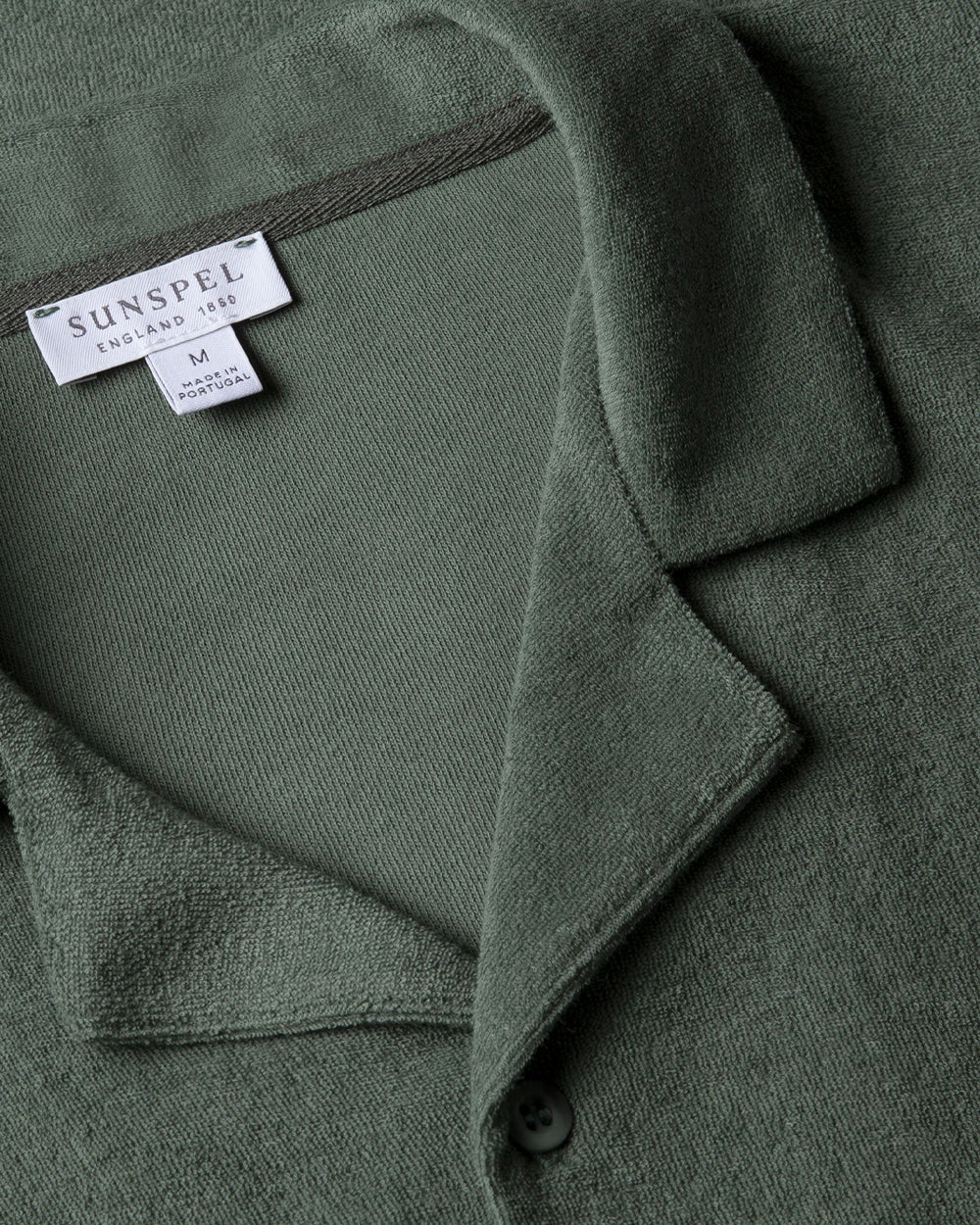TOWELLING CAMP COLLAR / DUSK GREEN - Image 3