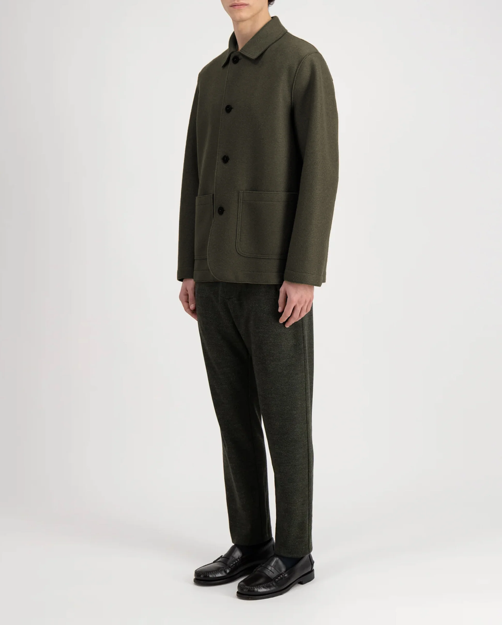 UTILITY PRESSED WOOL JACKET / HUNTING GREEN - Image 5