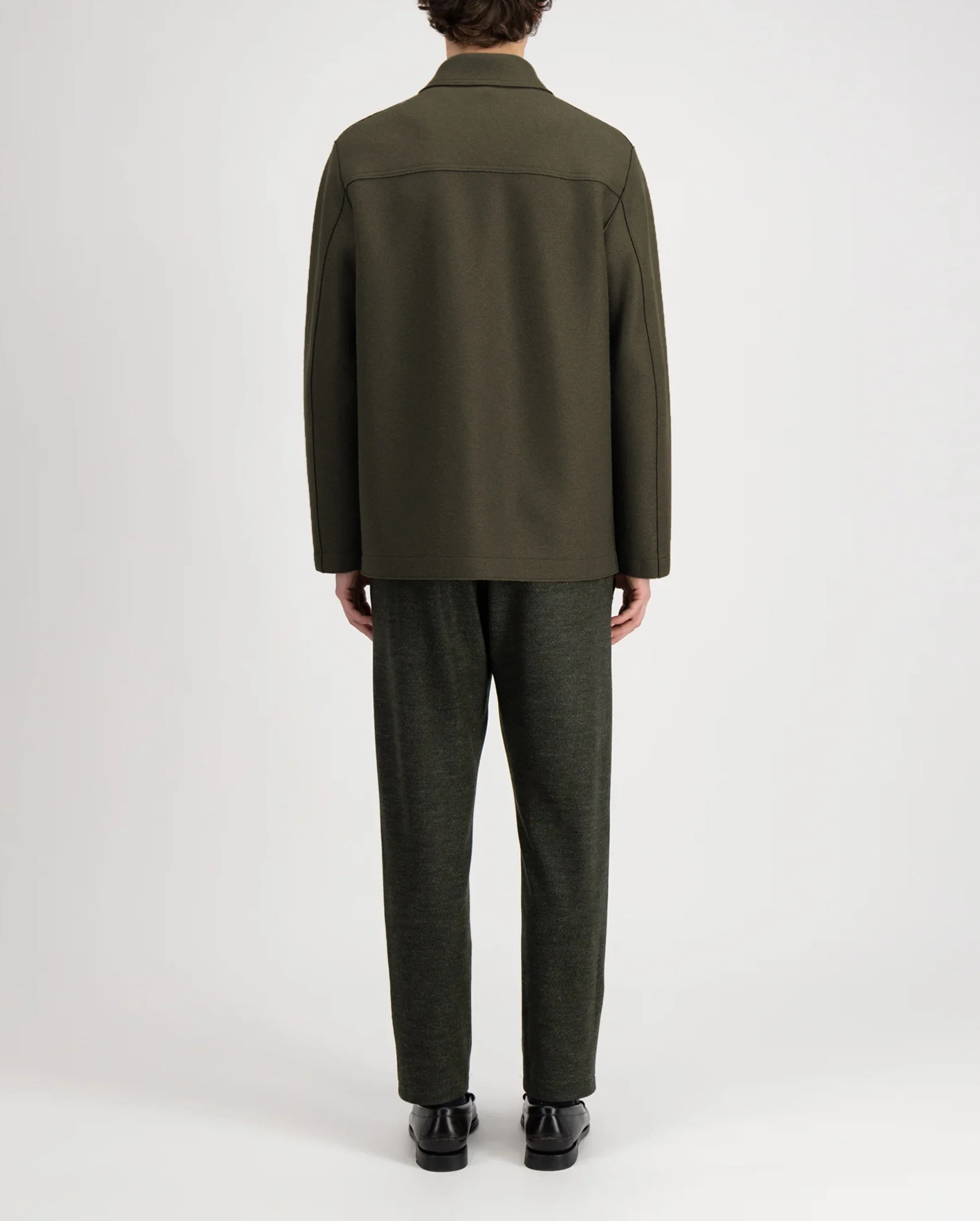 UTILITY PRESSED WOOL JACKET / HUNTING GREEN - Image 6