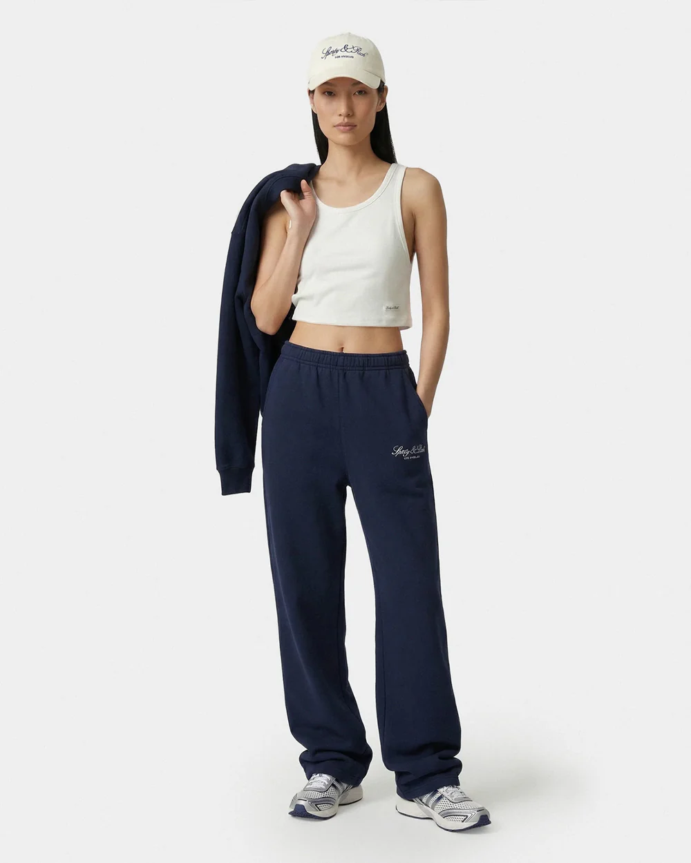 VENDOME LA EMBROIDERED WIDE SWEATPANT / DARK NAVY - Image 2
