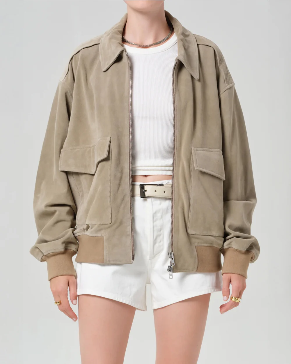 VIVIENNE SUEDE JACKET / DEEP OLIVE