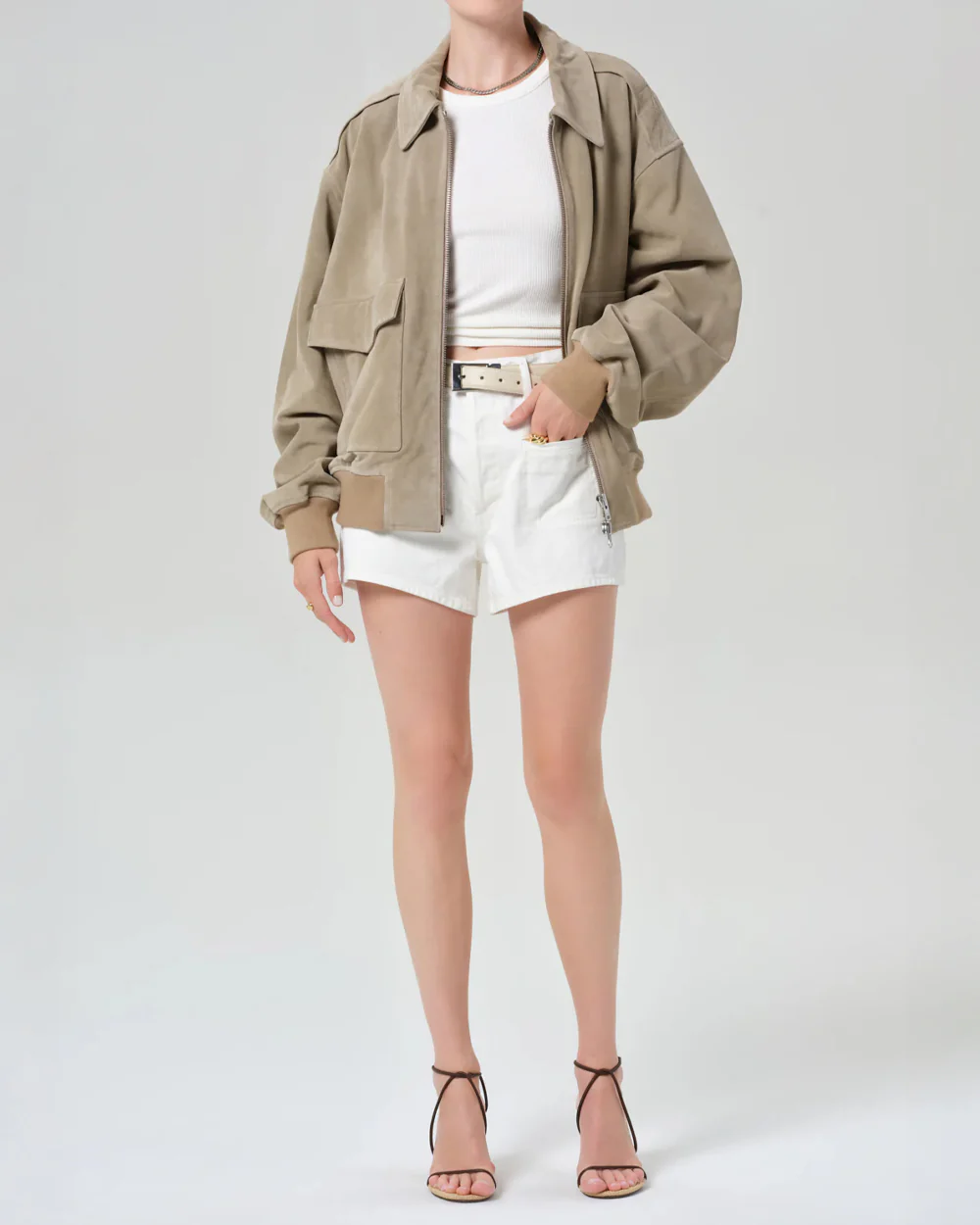 VIVIENNE SUEDE JACKET / DEEP OLIVE - Image 2