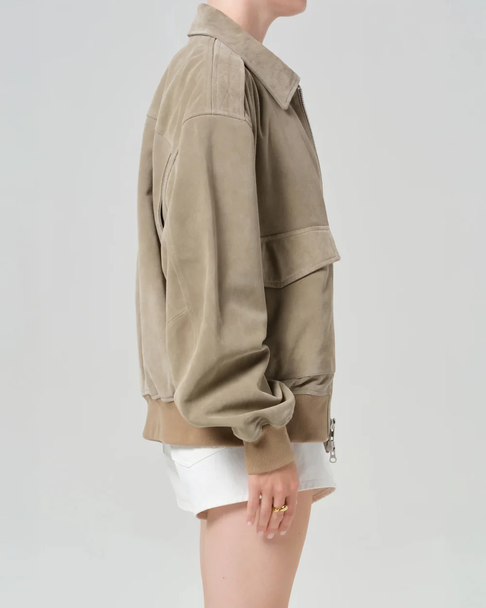VIVIENNE SUEDE JACKET / DEEP OLIVE - Image 4