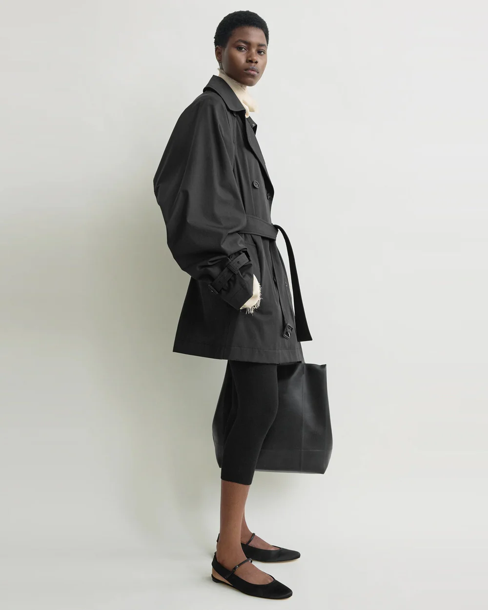 WASHED COTTON TRENCH / WASHED BLACK - Image 2