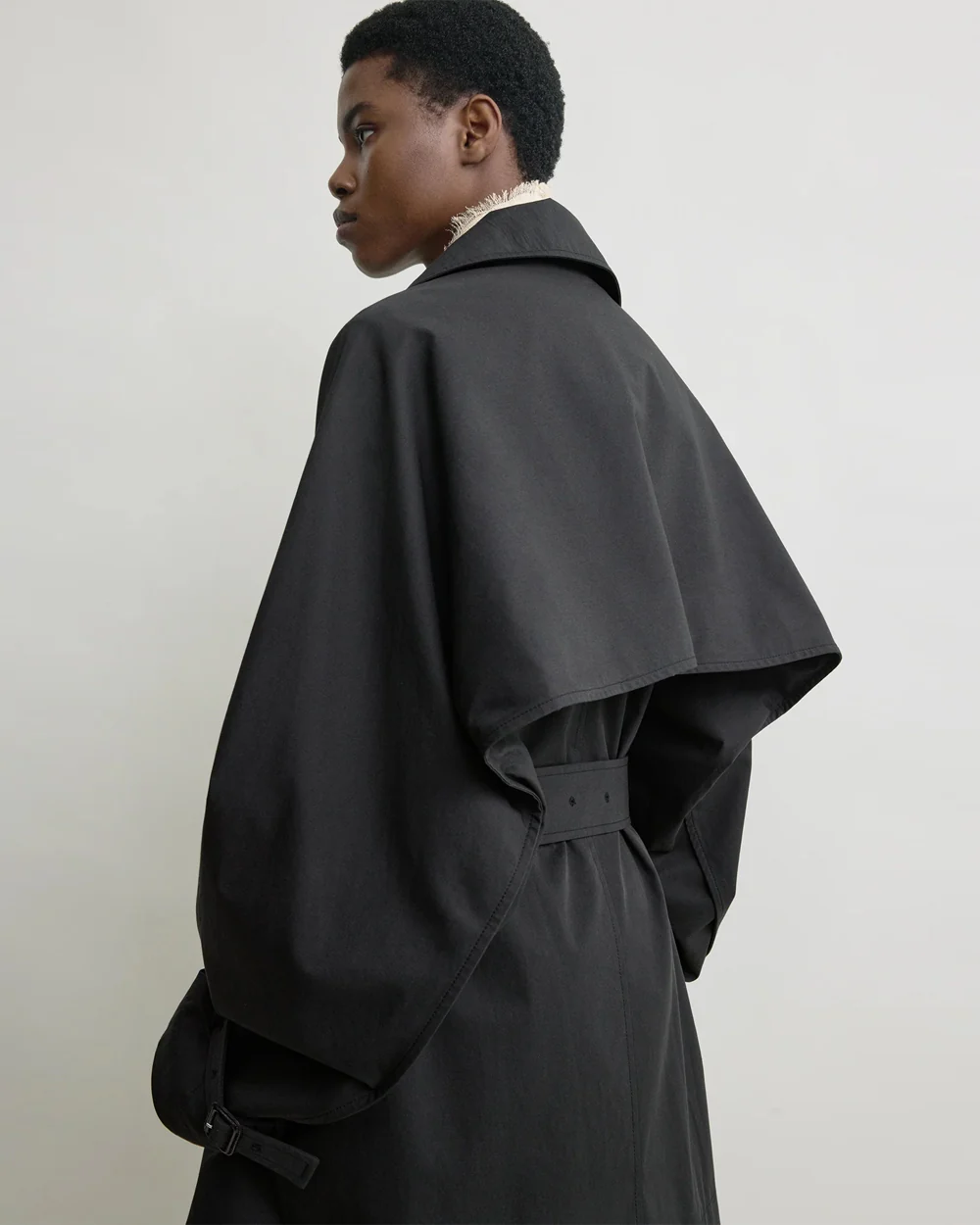 WASHED COTTON TRENCH / WASHED BLACK - Image 4