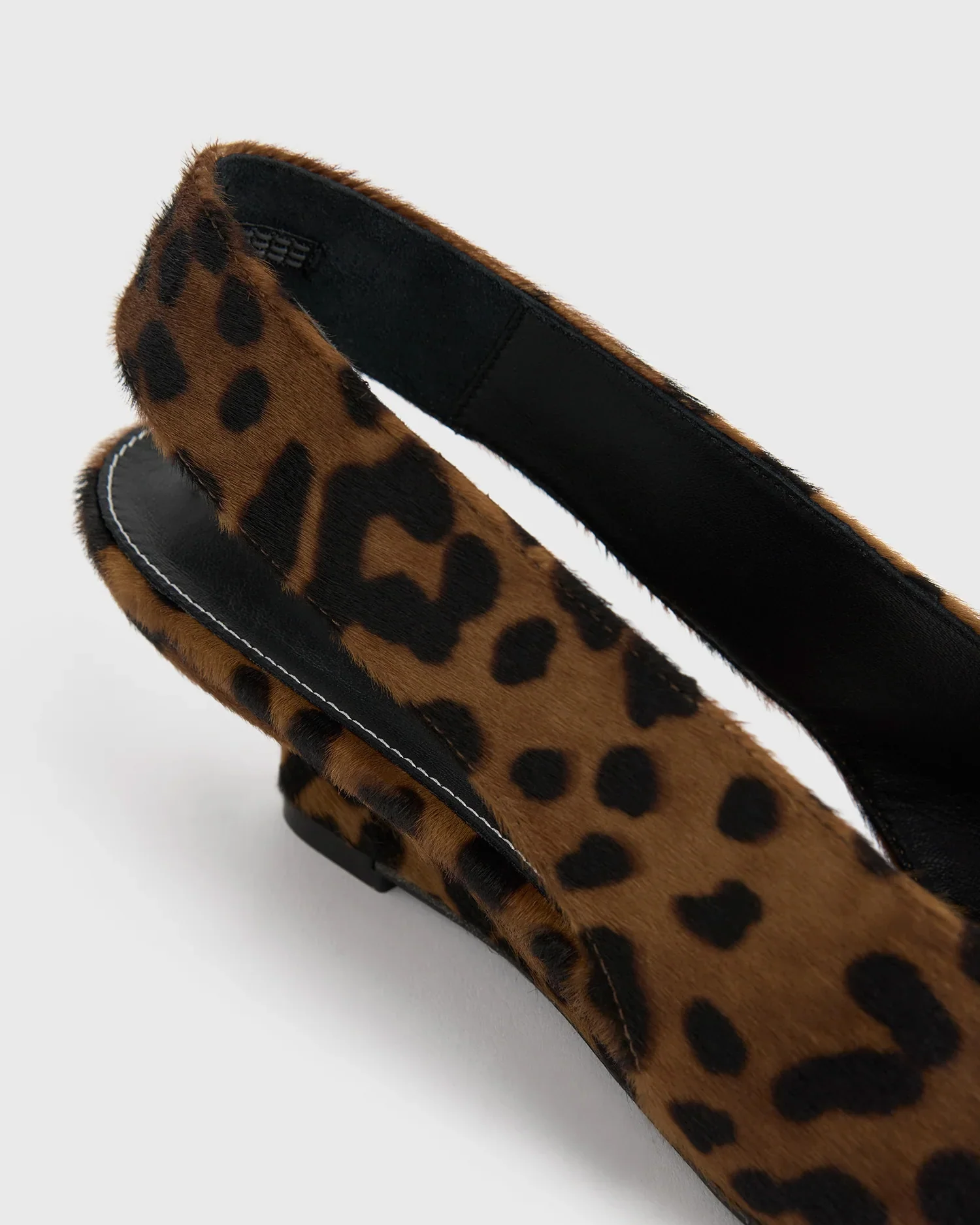 WEDGE HEEL PONY HAIR SLINGBACKS / LEOPARD - Image 5