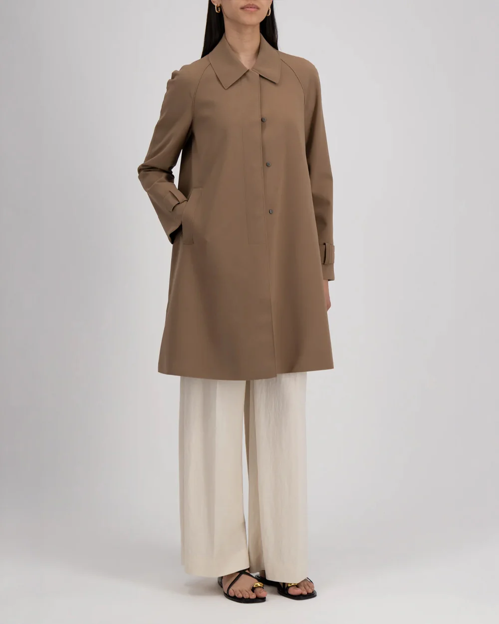 WOMEN MAC COAT SCUBA / TOBACCO - Image 2