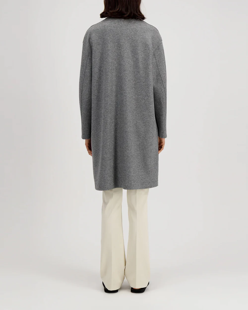 WOMEN OVERSIZED COAT CASHMERE BLEND / LIGHT GREY - Image 3